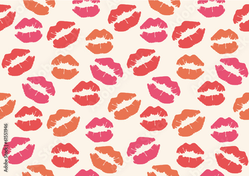 lipstick mark seamless pattern