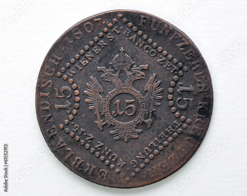 15 old copper kreuzer, Austria-Hungary