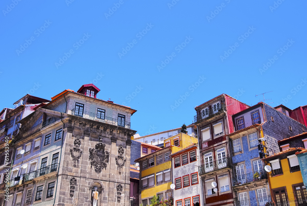 Wall of the Ribeira Shelters in Porto
