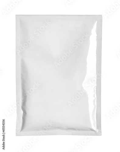 white package template bag food