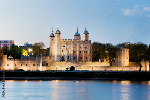 The Tower of London, the UK. The Royal Palace at the evening