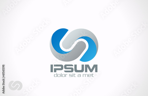 Logo Business Corporate Abstract loop infinity vector icon