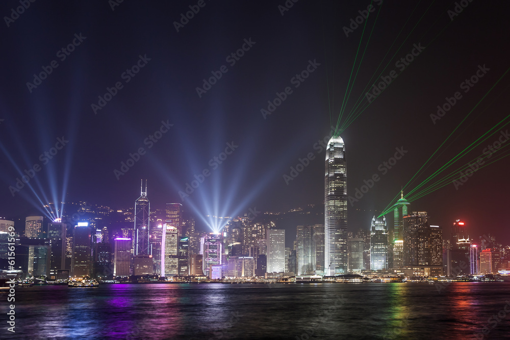 Fototapeta premium Hong Kong city skyline view from Kowloon