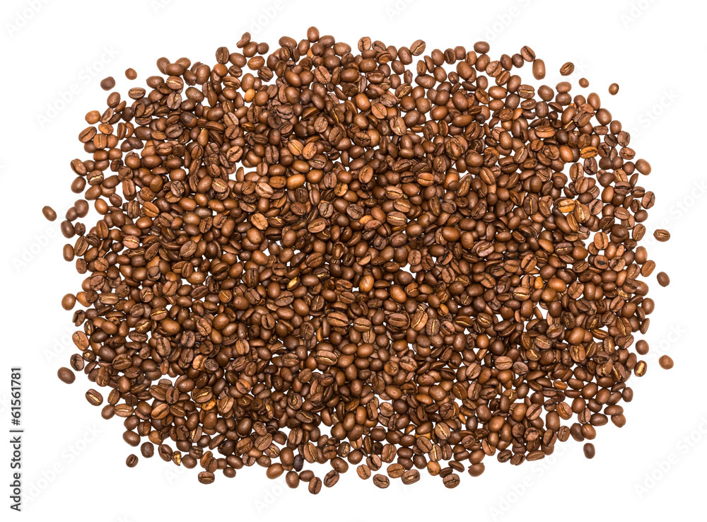 Coffee grains, isolated on white background Coffee grains, isolated on white background