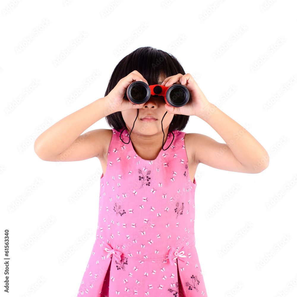 Girl with binoculars Girl with binoculars