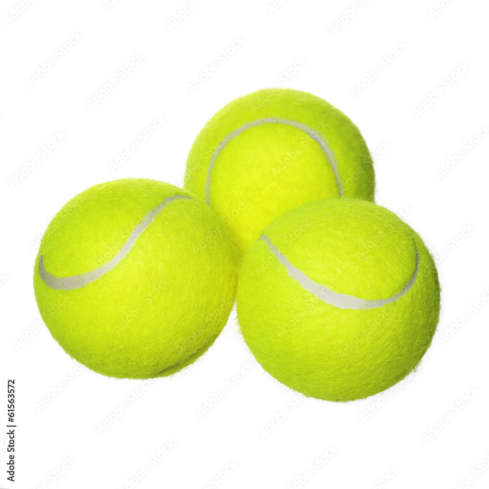 Tennis Balls isolated on white background. Closeup