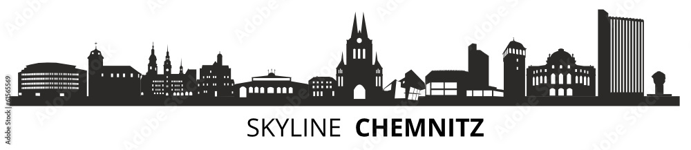 Skyline Chemnitz Stock Vector | Adobe Stock