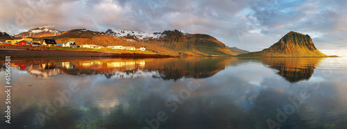 Panorama - Village in Iceland - Grundarfjordur - snaefellsnes photo