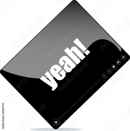 Video media player for web with yeah words