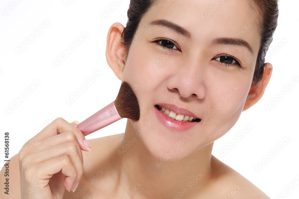 Beauty girl asian make up her face Beauty girl asian make up her face