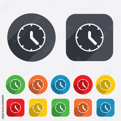 Clock sign icon. Mechanical clock symbol.