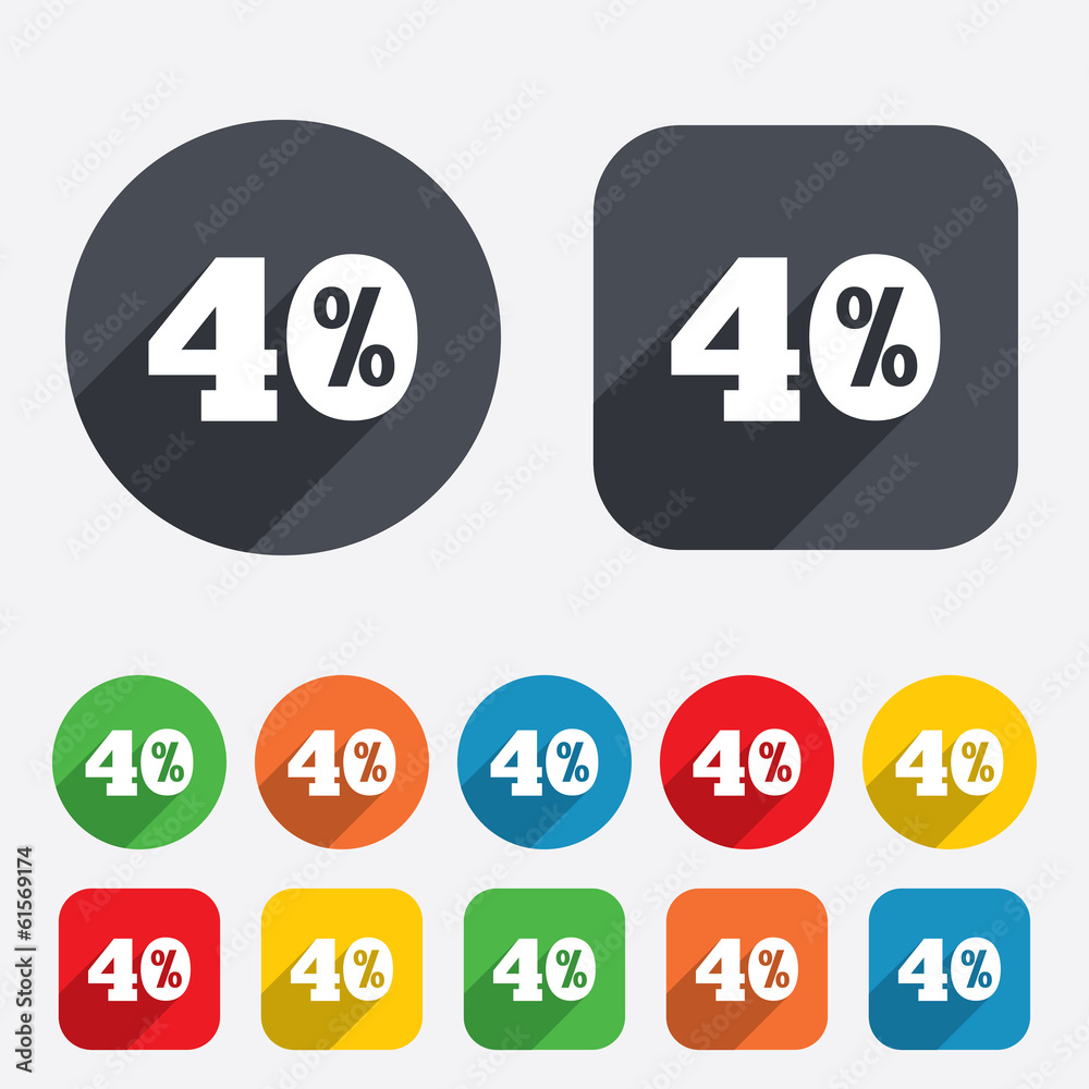 40 percent discount sign icon. Sale symbol. 40 percent discount sign icon. Sale symbol.