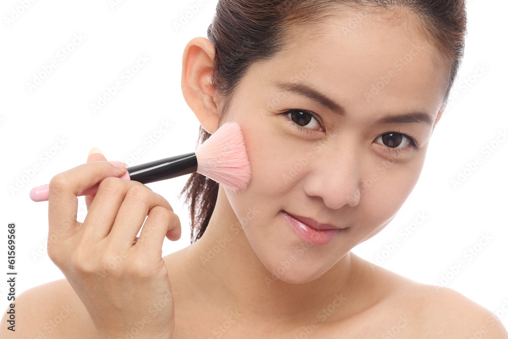 beauty girl asian make up her face