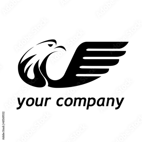 Vector Logo eagle in flight