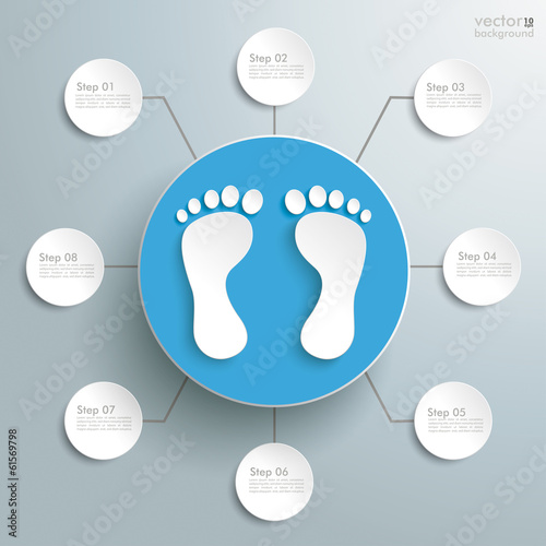 Feet Blue Circle 8 Options