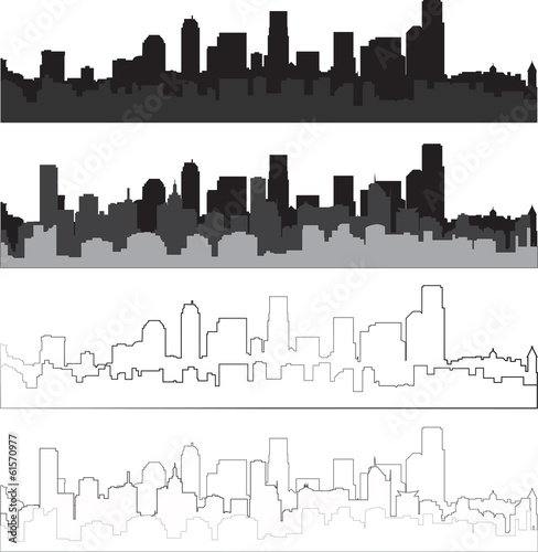 silhouette of city