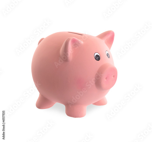 Unique pink ceramic piggy bank