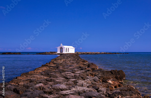 Little chapel Saint Nicolas in Georgioupolis Crete, Greece.