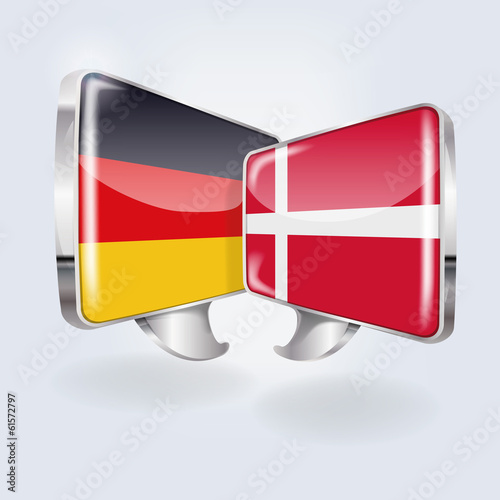 Sprechblasen in deutsch und dänisch