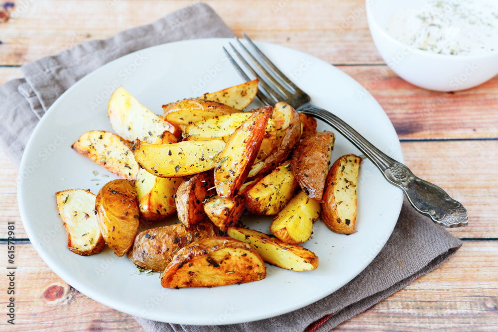 Roasted potatoes with herbs and spices Roasted potatoes with herbs and spices