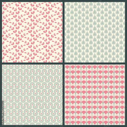 Pattern Set Retro Green/Rose