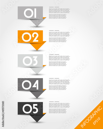 orange paper origami long stickers