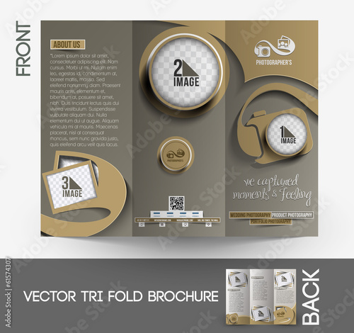 Photography Studio Tri-Fold Brochure Design.