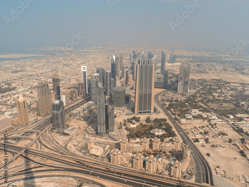 Wonderful aerial view of Dubai Skyline