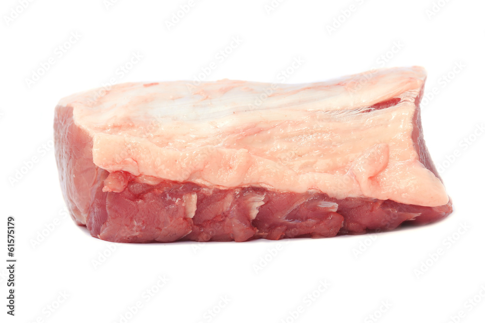 Fresh raw pork ,Isolated on white background. Fresh raw pork ,Isolated on white background.