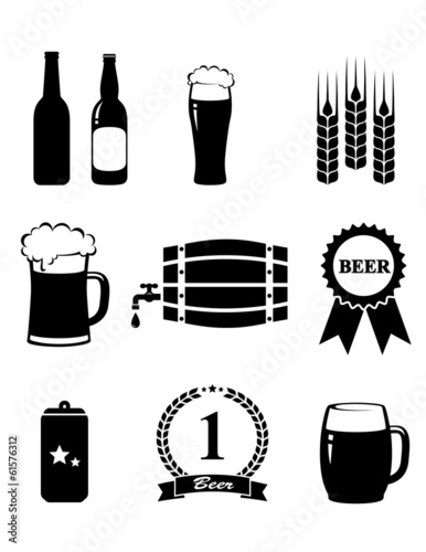 set of beer icons