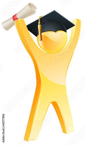 Happy gold graduate