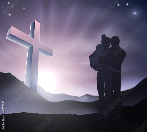 Christian Easter Family Concept