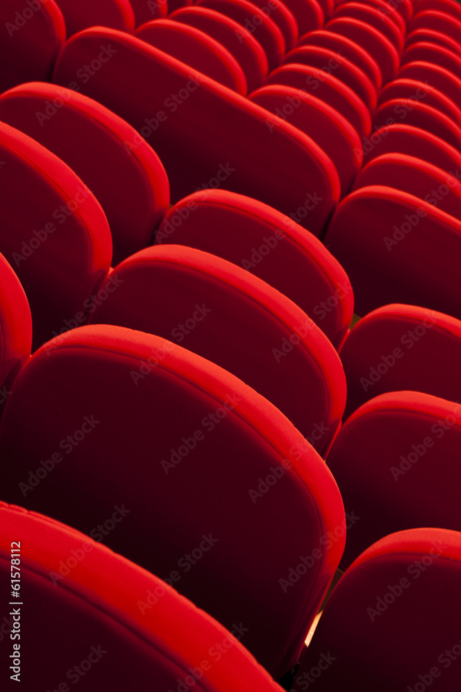 Fototapeta premium red cinema or theatre empty seats