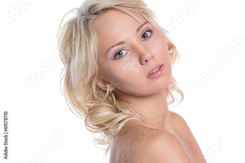 Quadro em tela Woman with bare shoulders