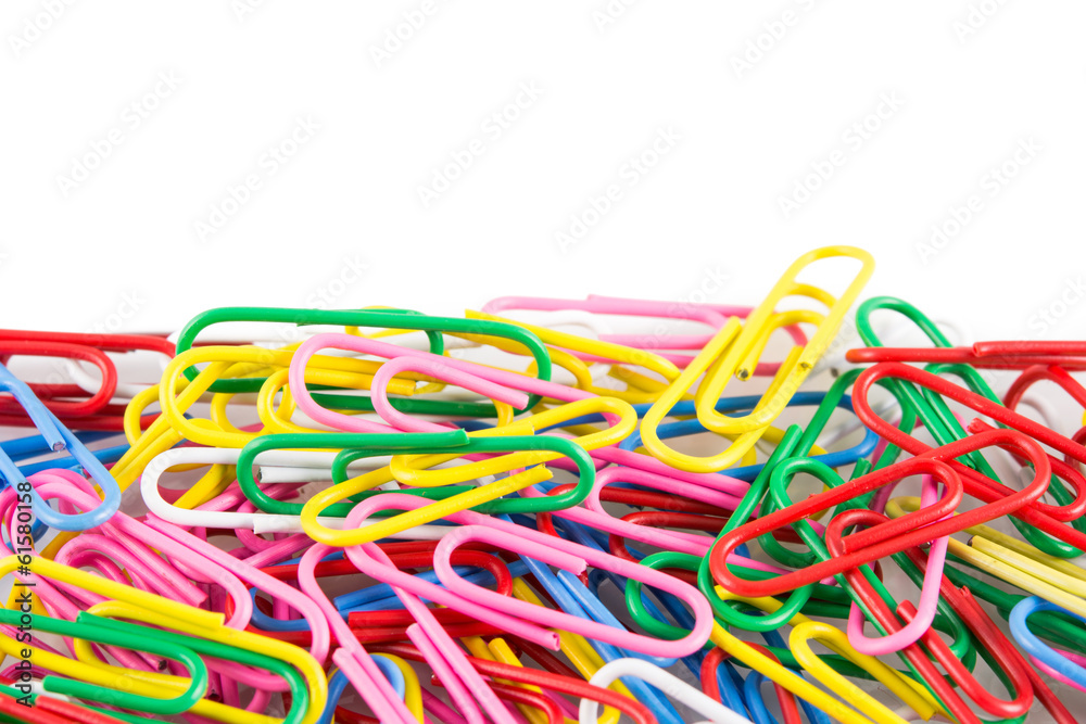 colorful multi paper clip