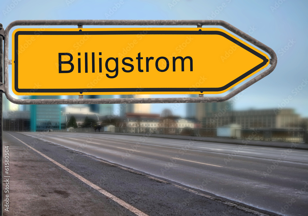 Strassenschild 14 - Billigstrom