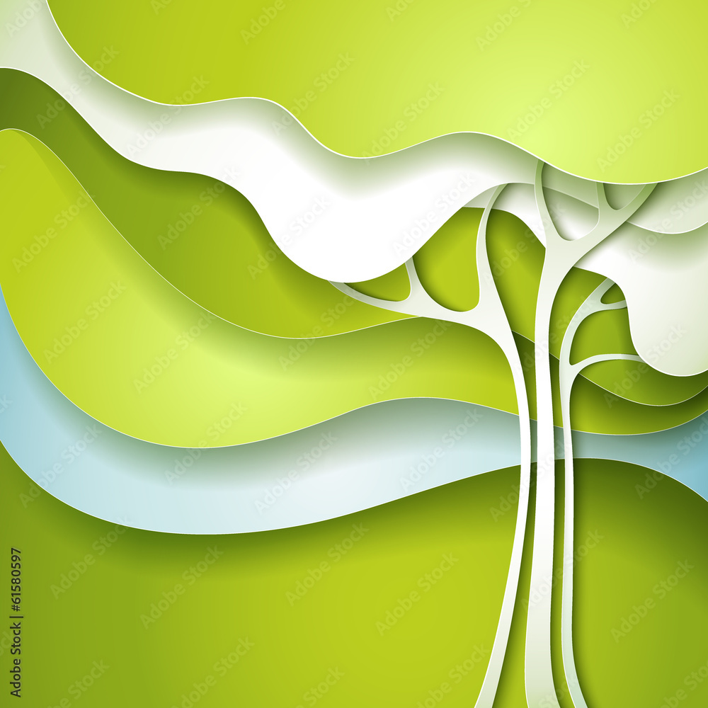 Abstract spring tree