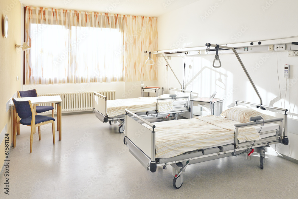 Krankenhaus Bett Doppelzimmer Stock-Foto | Adobe Stock