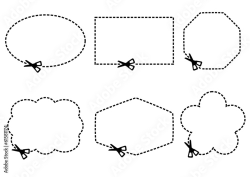 scissors cutting shape borders