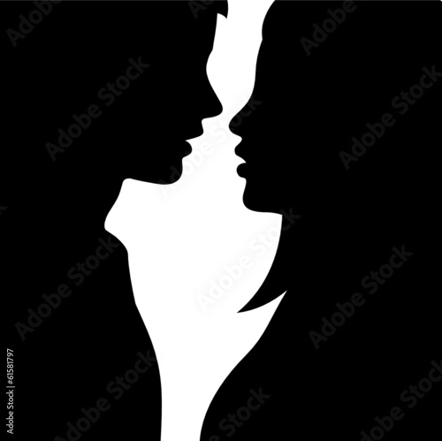 Lovers Vector Silhouette
