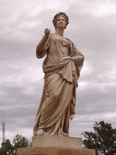 Greco-Roman style garden statue photo