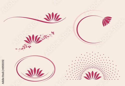 Fototapeta Naklejka Na Ścianę i Meble -  water lily , Buddha , Eco friendly business logo design	