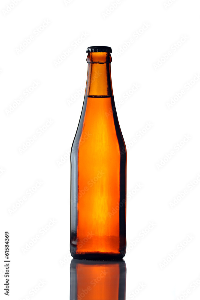 Wine bottle isolated.