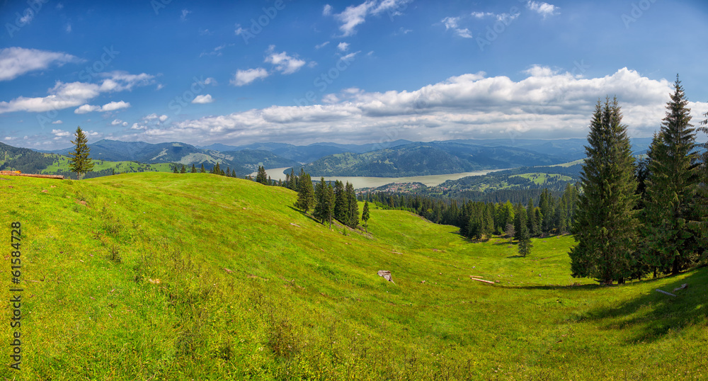 Summer landscape in Ceahlau Mountains