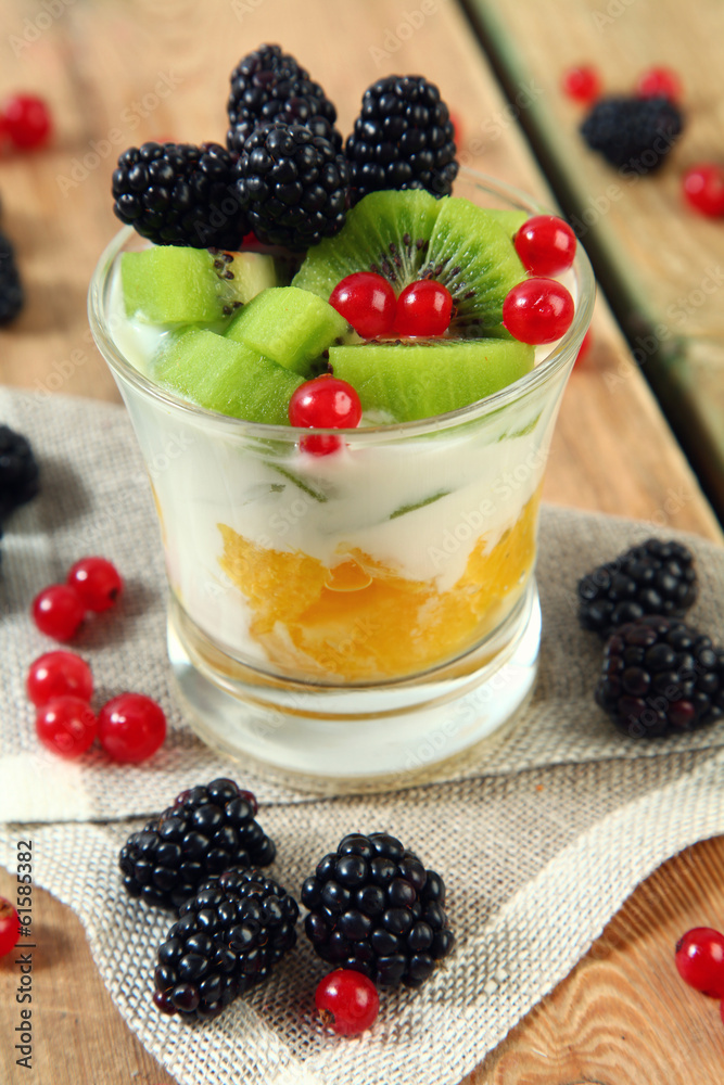 dessert with berries dessert with berries