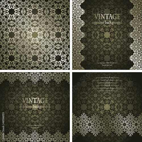 Vector set of vintage backgrounds