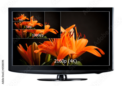 4K television display photo