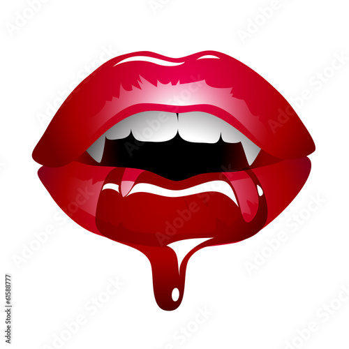 Red sexy vampire lips