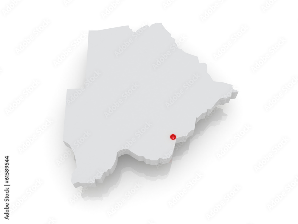 Fototapeta premium Map of Botswana