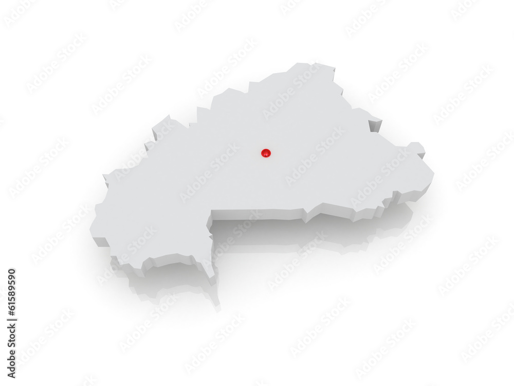 Fototapeta premium Map of Burkina Faso